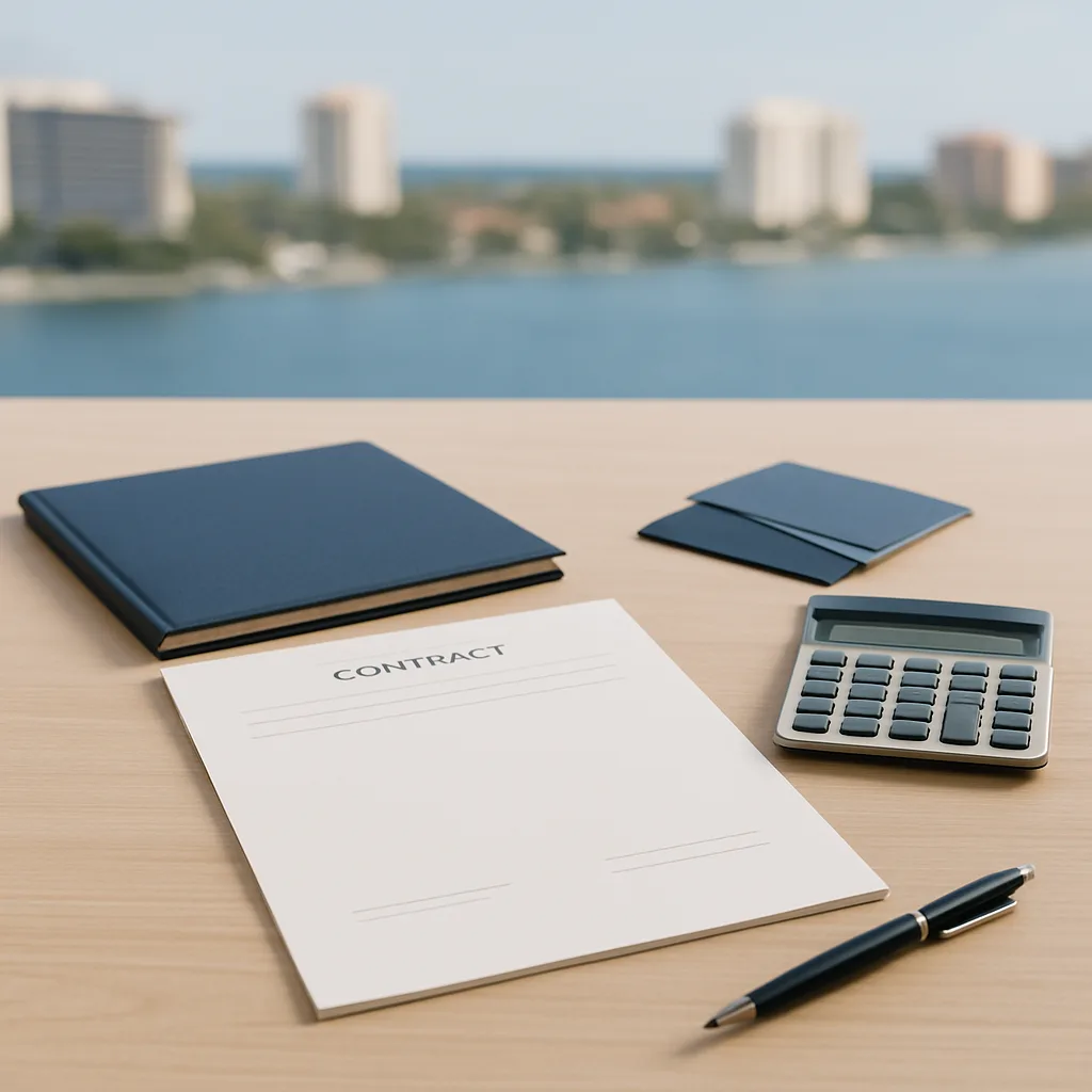 Blank timeshare loan documents and payment records prepared for contract review