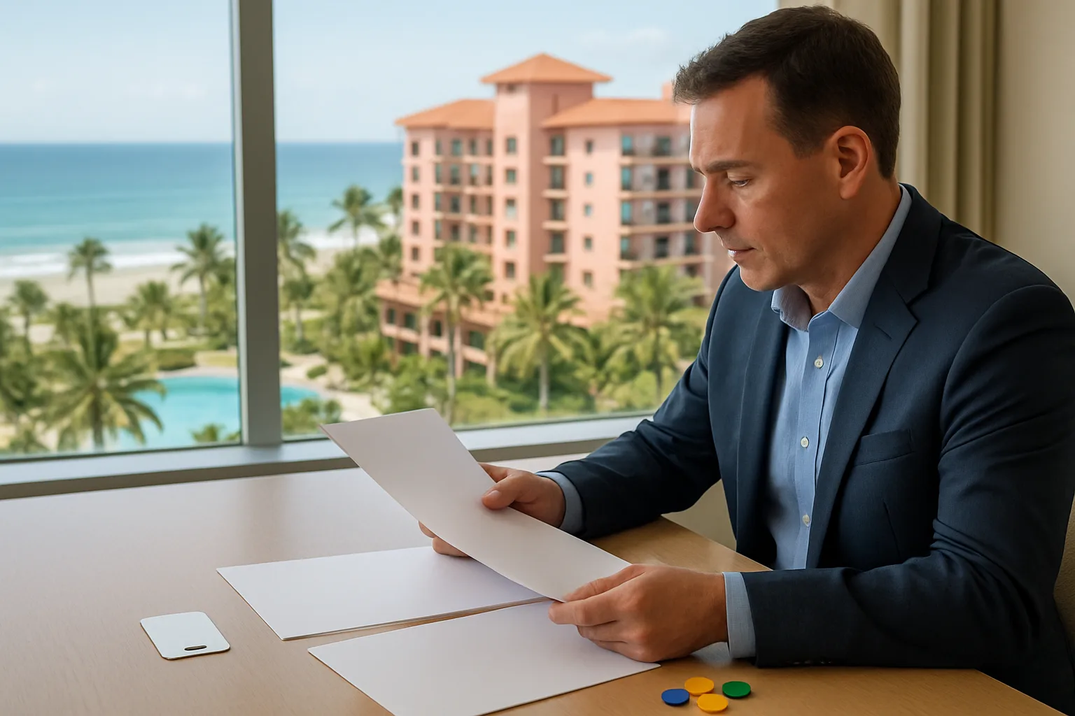 Florida points timeshare cancellation documents in a Boca Raton consultation setting